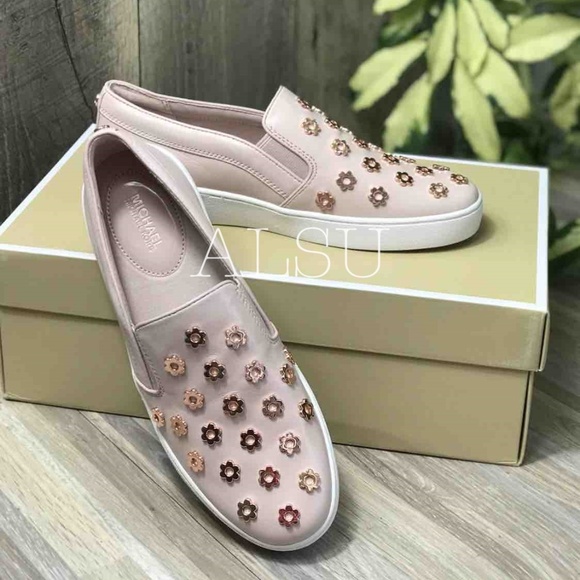 NWT Michael Kors Keaton Slip On Leather Soft Pink - Picture 8 of 8